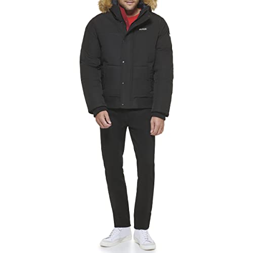 Image of Tommy Hilfiger Men's Arctic Cloth Quilted Snorkel Bomber Jacket (Standard and Big & Tall)