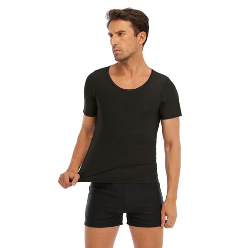 Camisa Térmica masculina sauna de compressão de manga curta modeladora corporal para treino