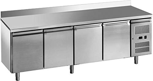 Generico Banco refrigerato ventilato GN1/1 prof.700 con alzatina.2 porte temp.positiva -2/+8°C (3 Porte)