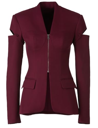 Blazer de costume femme sans col chic pour toutes vos soirées festives