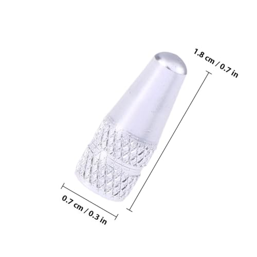 6 Pcs Tapas de Válvula de Bicicleta de Aleación de Aluminio Estilo Francés para Cubiertas de Polvo de Aire de Neumáticos para Bicicletas de Carretera y Montaña Plateadas Anti-Rust miniatura 2