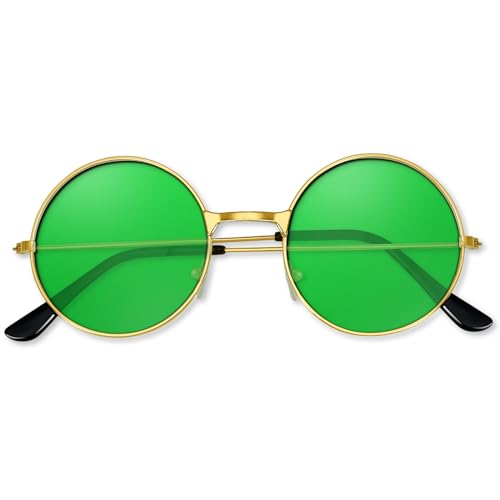 BOUBONI 70s Round Hippie Sunglasses for Women