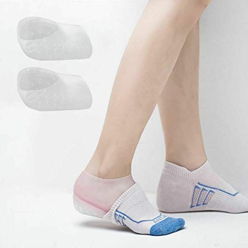 Unisex Invisible Height Lifting Increase Insoles Silicone Elastic Heel Pad Foot Protection Men Women Heel Cushion Hidden Insole