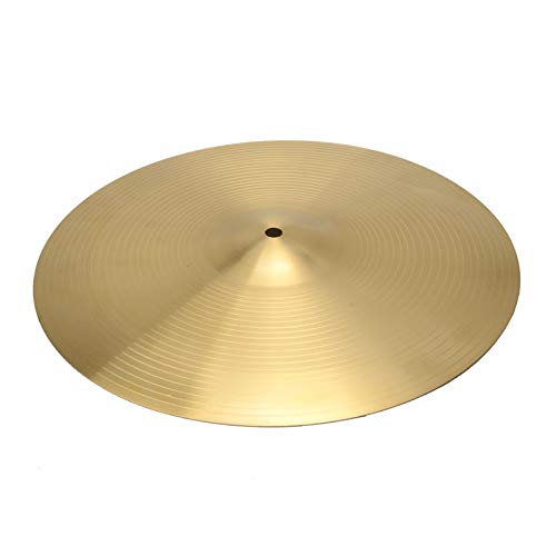 Pinikuyiro Brass Replacement Crash Cymbals Ride Drum Instrument Cymbal Percussion Accessories Drum Kit for Beginner Player Percussion (16 Inch)