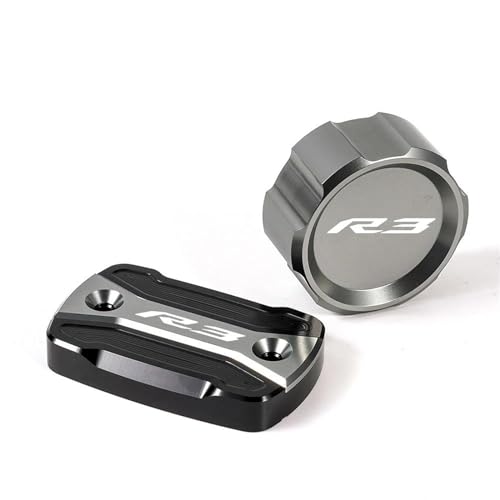 Tapa de depósito de líquido de frenos para YZF R3 en titanio delantero y trasero