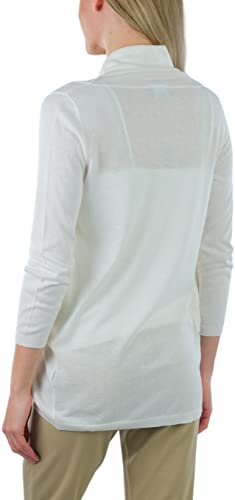 Image of ToBeInStyle Womens Open Front Long Sleeve Lightweight Asymmetrical Draped Cardigan with Side Pockets