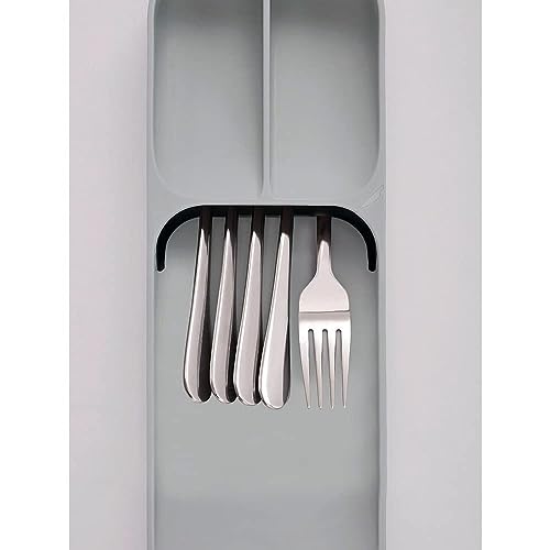 Bandeja organizadora de gavetas de cozinha Joseph Joseph GawerStore para talheres de prata, cinza, 1