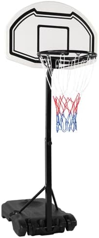 Ktaxon Poolside Basketball Hoop, Adjustable Height 3.7-4.4ft Swimming Pool Portable Basketball Hoop System with Fillable Base, 29" Backboard