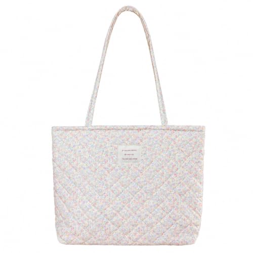 Image of Sunwel Fashion Top Zipper Floral Quilted Bag Small Tote Bag for Women