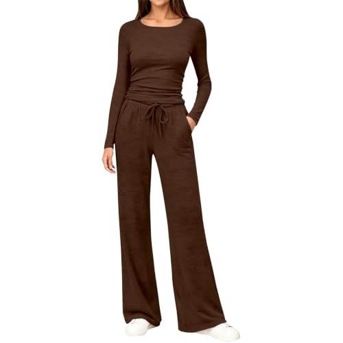 Image of 2 Piece Outfits Women Lounge Wear Sets Fall Winter Casual Airport Tracksuit