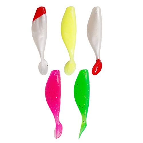 Iscas de pesca falsas, 10 peças 9,5 cm iscas falsas em forma de peixe biônicas, iscas macias para pe