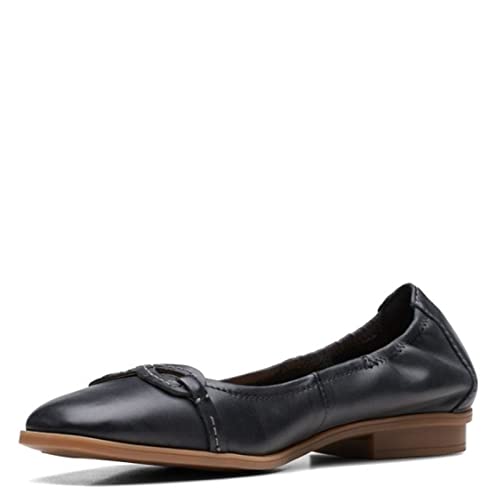 Clarks Clarks Collection Women's Lyrical Rhyme Ballet Flat, Black Leather, 11 M US