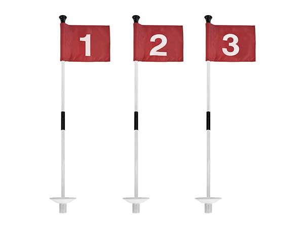 Golf Flagstick for Portable Sectional Yard - Foldable Golf Pin Flag with Putting Flag Ideal for Backyard Practice