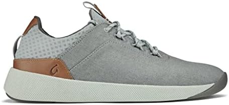 OLUKAI Nanea Li Men's Sneaker Shoes, Weather-Resistant & Breathable Canvas, Comfort Fit & Wet Grip Rubber Soles, Pale Grey/Vapor, 10 | Image 2