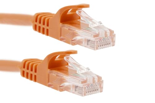 Cable de red Cat6 UTP patch cord 1 ft naranja miniatura 1