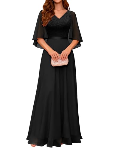 Image of DRESSTELLS Wedding Guest Maxi Dress Mother of Bride 2026 Fall Evening Gown