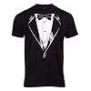 Mens Tuxedo Printed Short Sleeve T-Shirt Funny Designs S-2XL (Black, XXXL) #2