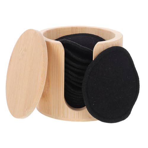 16 Piezas almohadilla de limpieza facial agente de mudanzas humedas desmaquillantes reutilizables algodones desmaquillantes reutilizables esponja maquillaje Black Healvian