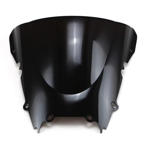 Pare-brise moto pour YZF-R6 : déflecteur double bulle noir pour longues virées