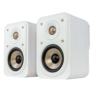 Polk Audio Signature Elite ES10 hochauflösende Surroundlautsprecher fürs Heimkino, Stereo Lautsprecher, Satelliten-Lautsprecher, HiFi, Hi-Res Zertifiziert, kompatibel mit Dolby Atmos und DTS:X (Paar)