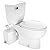 Saniflo SaniPLUS: Macerating Upflush Toilet Kit (with Elongated Bowl + Extension)
