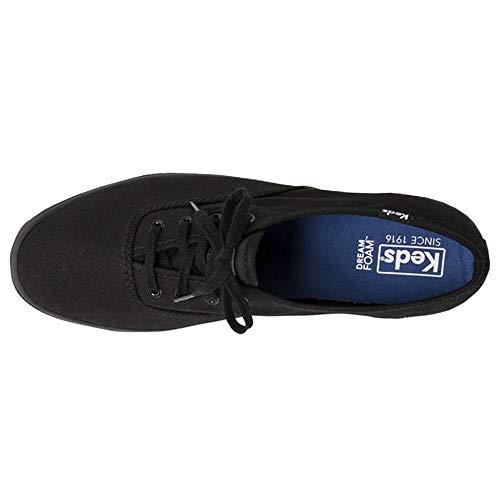 Image of Keds Champion Canvas Lace Up Full Black 7.5 3A - Slim