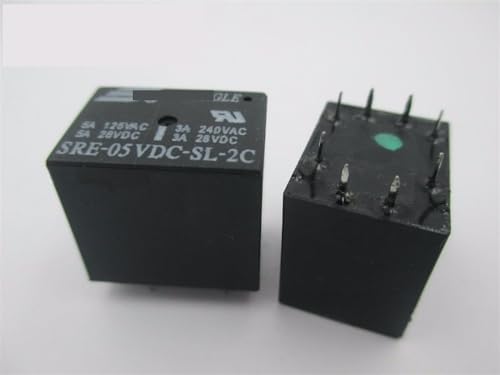 Relés SRE-12VDC-SL-2C de 8pin para conmutación estable de 3A 3