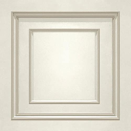 Full Roll Cream Gold Textured Wood Panelling Effect Vinyl Wallpaper Metallic