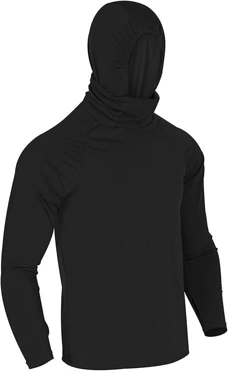 Men's UPF 50+ Sun Protection Hoodie Lightweight Long Sleeve Thumbholes SPF/UV Shirt Mask Workout Running Shirts3