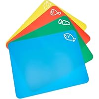 Chef Aid 4 alfombrillas flexibles codificadas por colores,