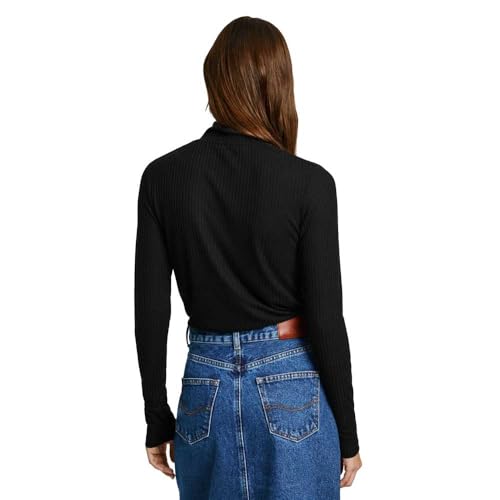 Pepe Jeans Para Mujer. PL505978 Camiseta Flory Negro (Xs), Casual, PoliéSter, Manga Larga - 2