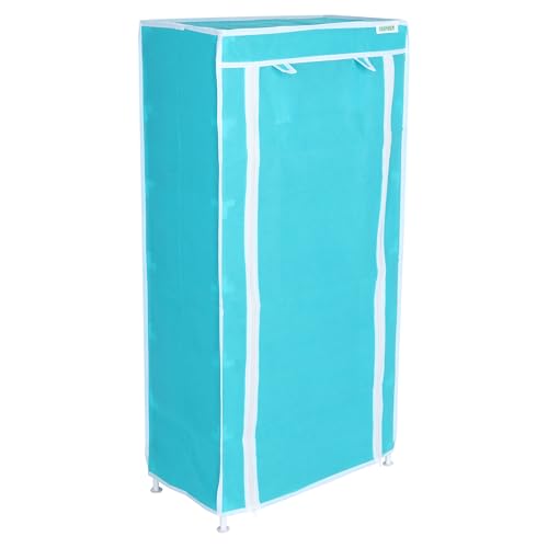 Image of FLIPZON Premium 6-Tiers Shoe Rack /Multipurpose Storage Rack with Dustproof Cover (Iron Pipes, Non Woven Fabric, Plastic Connector) (Green)