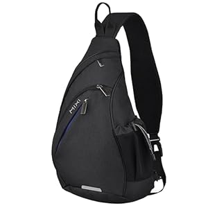 Hanke Sling Bag Men Backpack Unisex One Shoulder Bag Hiking Travel Backpack Crossbody with USB Port Versatile Casual Daypack