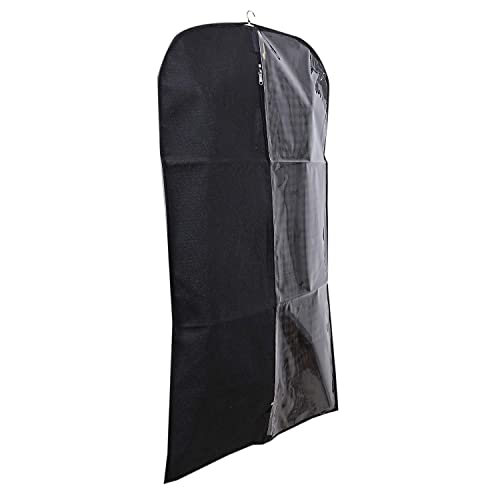 Image of Kuber Industries Half Transparent Blazer Cover|Suit covers with zip for Men, Women|Cloth Organizer for Wardrobe|Transparent Window & Premium Zipper|Pack of 3 (Black)