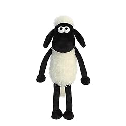 Shaun the Sheep 61173 8-inch Plush Cuddly Toy, Black and White, 8in, Suitable for Adults and Kids
