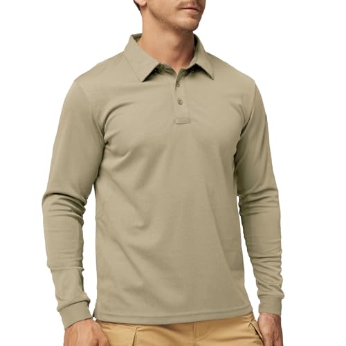 Polo tactique à manches courtes Mier marron respirant pour homme