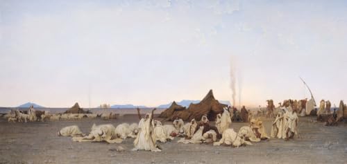 Toile murale abstraite Gustave Guillaumet pour habiller un grand mur vide de salon 60x90