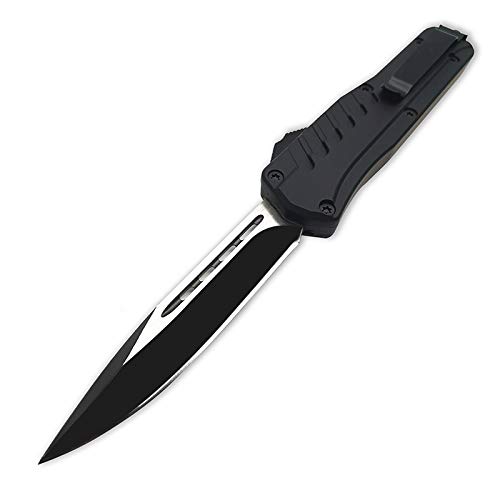 lehatop Outdoor Camping Black Single Blade Knife