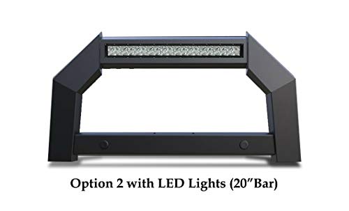 Image of Black Horse ARMOUR Bull Bar No Skid Plate Matte Black Compatible with 2015-2022 Chevrolet Colorado|2015-2022 GMC Canyon-AB-GM20