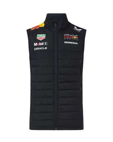 Castore Oracle Red Bull Racing F1 Team 2025 Padded Gilet | Official Red Bull F1 Racing Shirt Hybrid Jacket Vest (L)