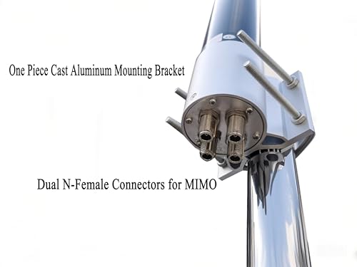 Image of Omni Directional 4x4 MIMO Antenna 5G for t-Mobile, 4G / LTE / 5G Cellular Antenna for Router & Gateways, Verizon, AT&T Home Internet, with 2 Dual 10 Meter Cable SMA