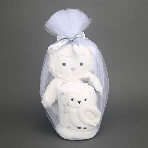 Image of Lambs & Ivy Blanket & Plush Luxury Newborn Baby Gift Set - White Owl