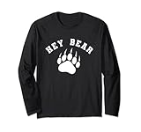 Hey Bear! Lustiges Wandern, Outdoor, schwarzer Grizzly Bear Survival Langarmshirt