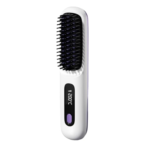 Pesfehhy Peine Alisador de Pelo Portátil Inalámbrico con Carga USB y Pantalla LCD, Color