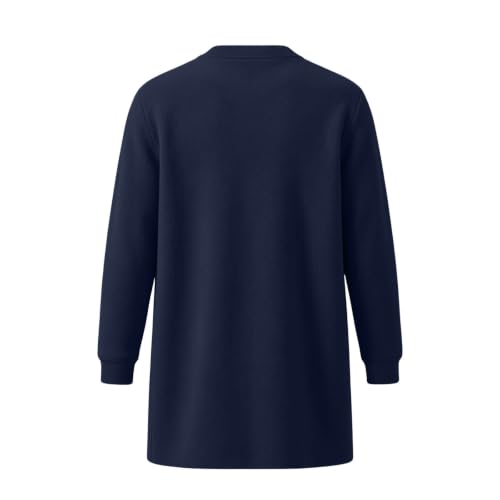 Carydety Mens Coat Button Front Long Fleece Cardigan Coat with Pockets - image 6