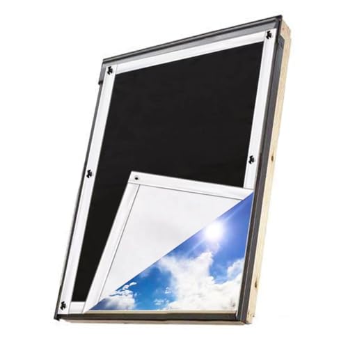 Protección Solar térmica para Ventanas detecho | Protección térmica para Interiores, para ventanas Velux y Roto en diferentes tamaños 52 * 118cm, Cortina de Oscurecimiento para Ventanas de Techo