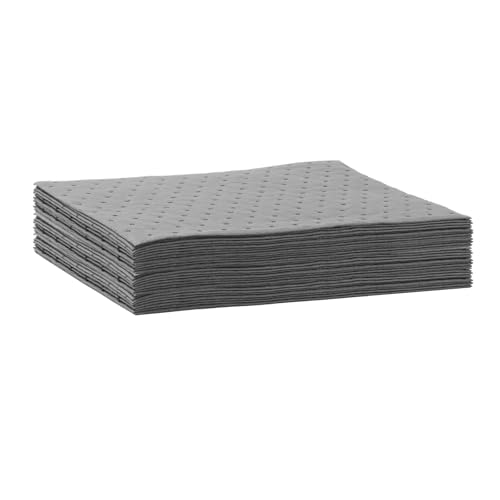 BigKing - BigKing Oil Absorbent Pads - Heavy Duty, Water & Oil Absorbent Mat, Garage & Kitchen Protector (100 Pcs, White, 9.8x13 Inches) (Grey-30pcs)