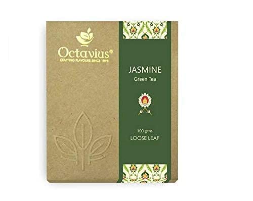 Octavius | Jasmine Green Tea - 100 Gm (50 Cups) | 100% Natural Ingredients | Loose Leaf | Jasmine Flower | Antioxident-Rich | Boost Immunity | Improves Sleep, Skin and Hair | 100 Gm Box (B09RN7GVQV) Amazon Price History, Amazon Price Tracker