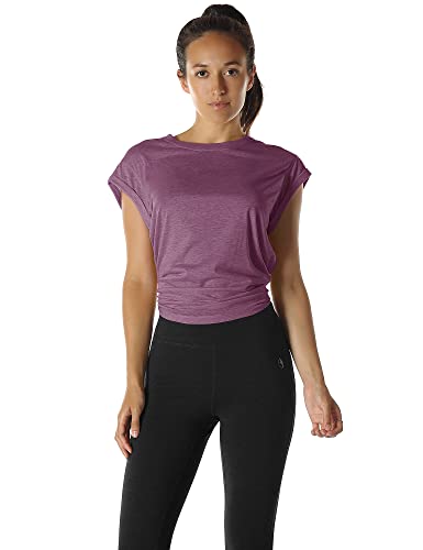 Image of icyzone Open Back Workout Tops for Women - Athletic Activewear T-Shirts Exercise Yoga Shirts(Pack of 2)