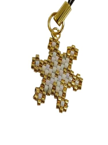 SSTRINGZ DELICA STAR White & Gold Phone Charm Beads Multicolor - for Boy, Girl, Man, Woman
